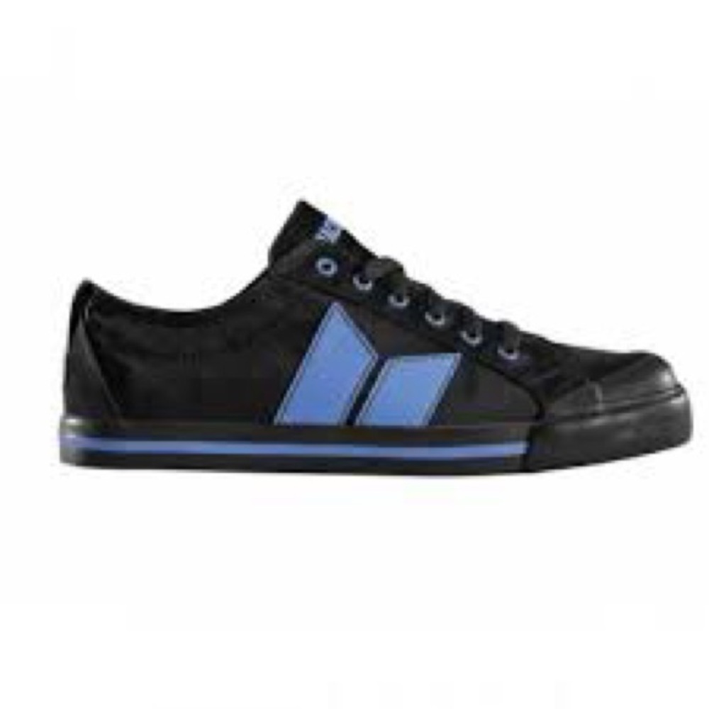 Macbeth Eliot Black And Blue Satin Finish Vegan Sneakers